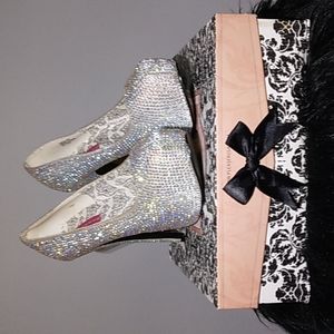 BORDELLO Teeze Rhinestone Platform Pumps 7.5